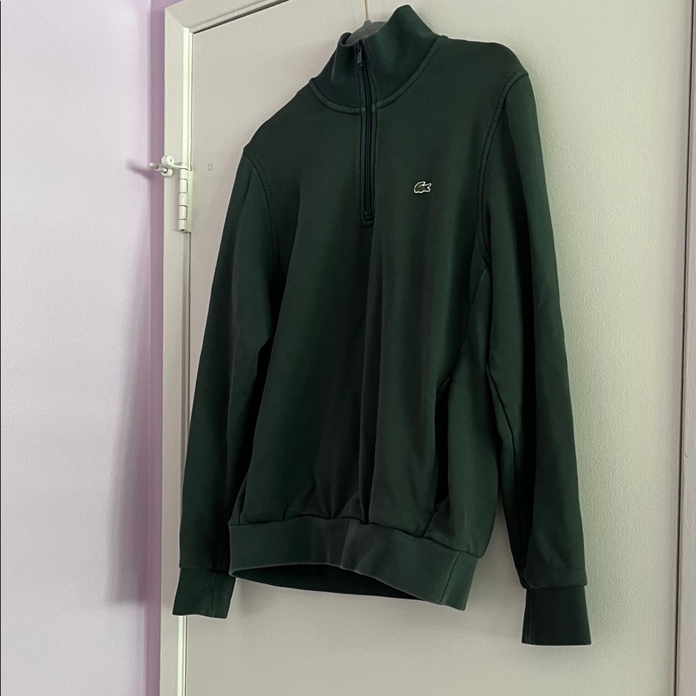 Lacoste Forest Green Half-Zip Pullover